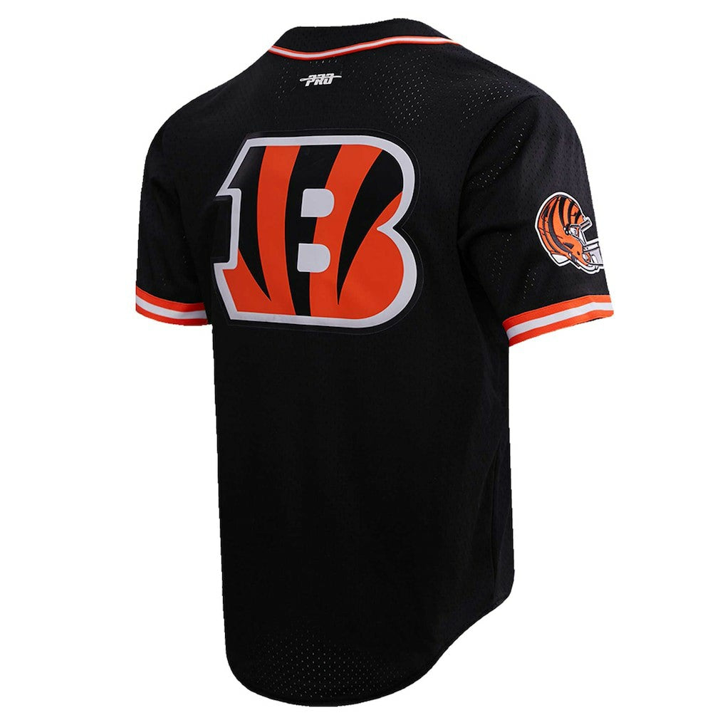 Cincinnati Bengals  Joe Burrow  Pro Standard Mesh Baseball Button-Up T-Shirt