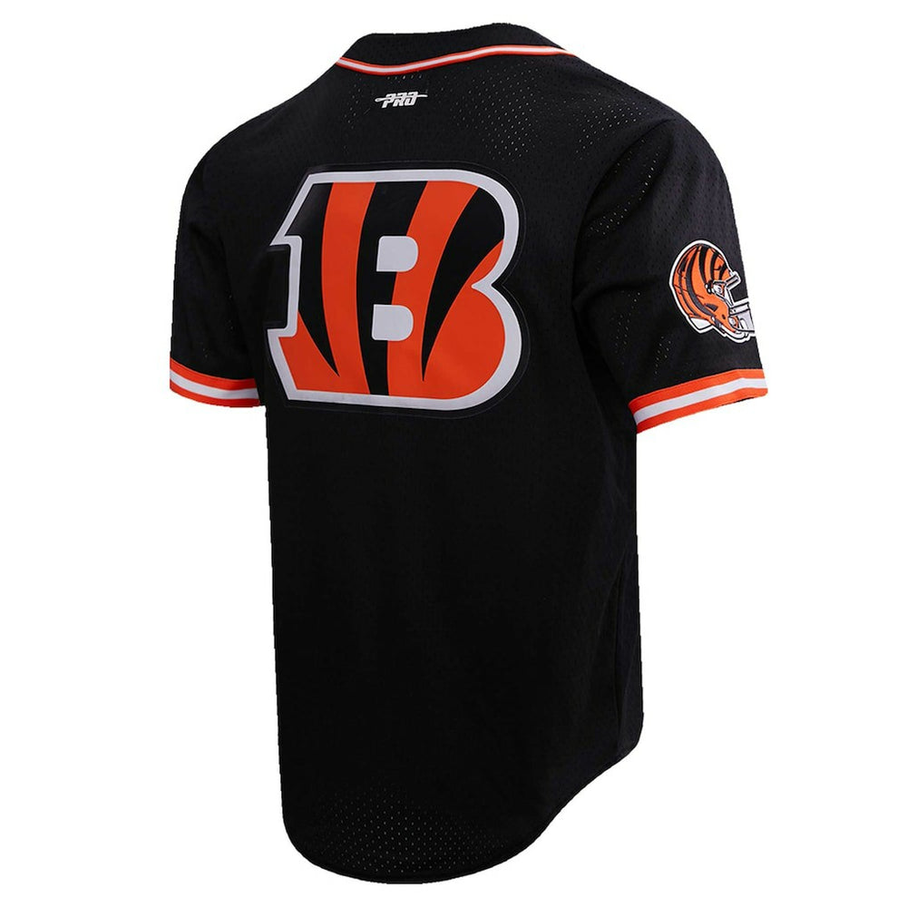 Cincinnati Bengals  Joe Burrow  Pro Standard Mesh Baseball Button-Up T-Shirt