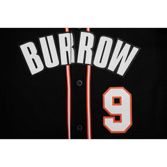 Cincinnati Bengals  Joe Burrow  Pro Standard Mesh Baseball Button-Up T-Shirt
