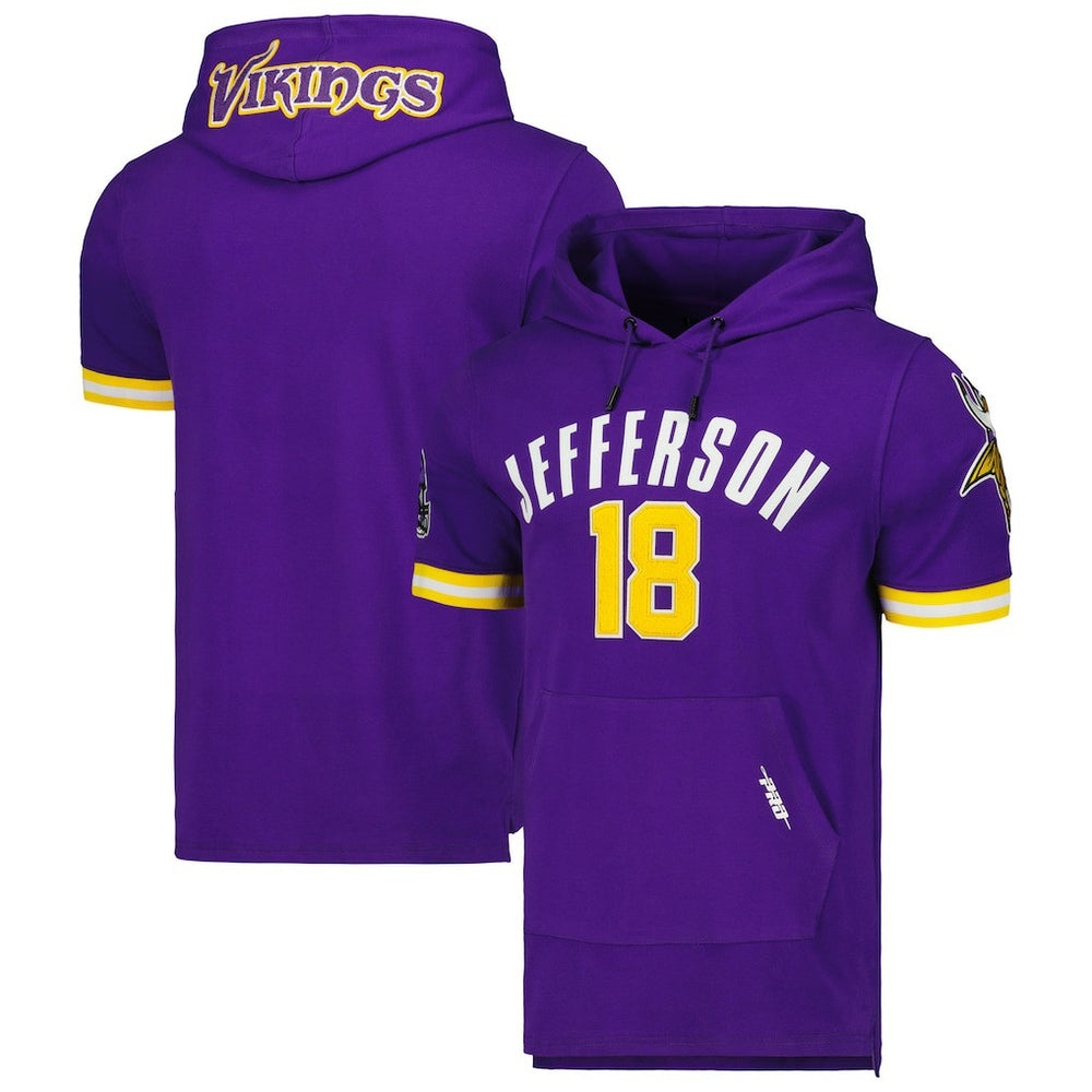 Minnesota Vikings  Justin Jefferson  Pro Standard Player Name & Number Hoodie T-Shirt