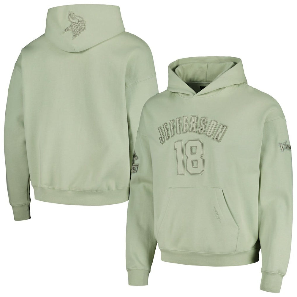 Minnesota Vikings  Justin Jefferson  Pro Standard Player Name & Number Pullover Hoodie