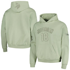 Minnesota Vikings  Justin Jefferson  Pro Standard Player Name & Number Pullover Hoodie