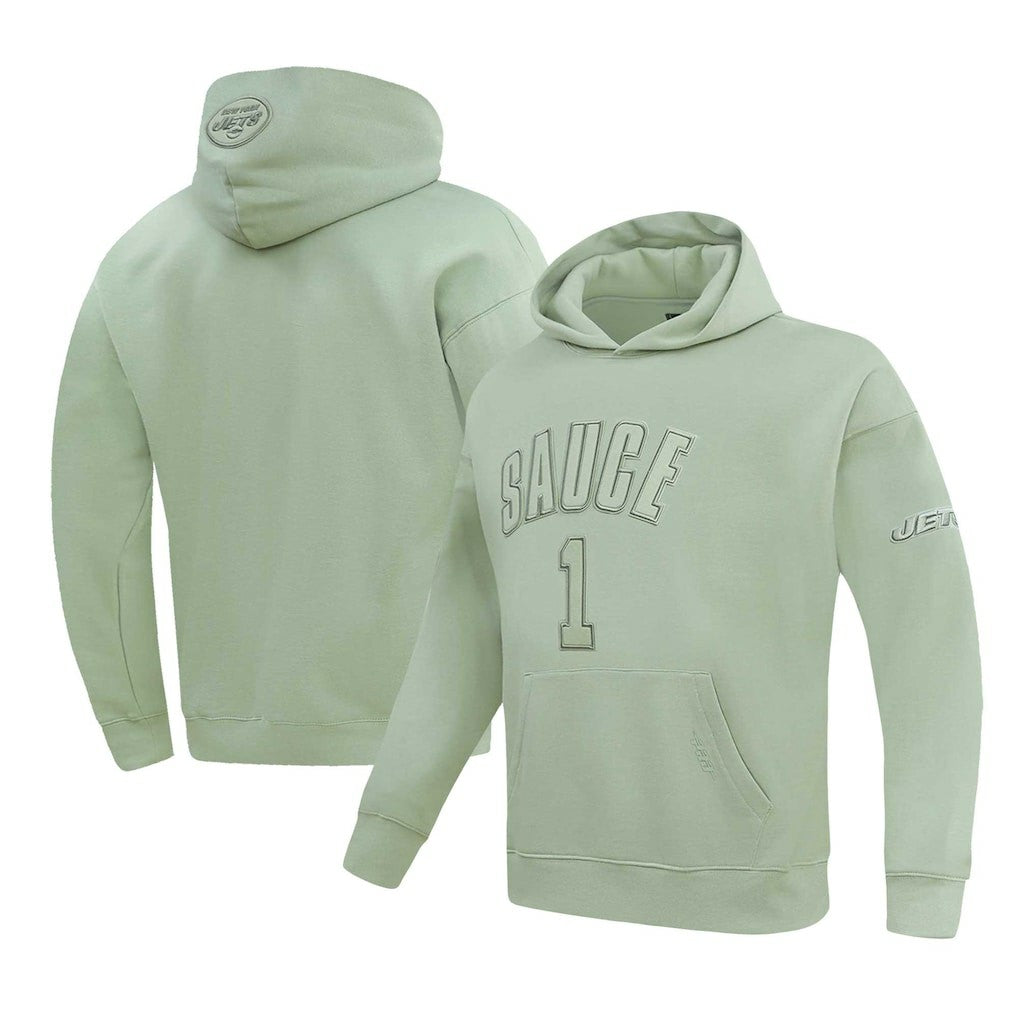 New York Jets  Ahmad Sauce Gardner  Pro Standard Player Name & Number Pullover Hoodie