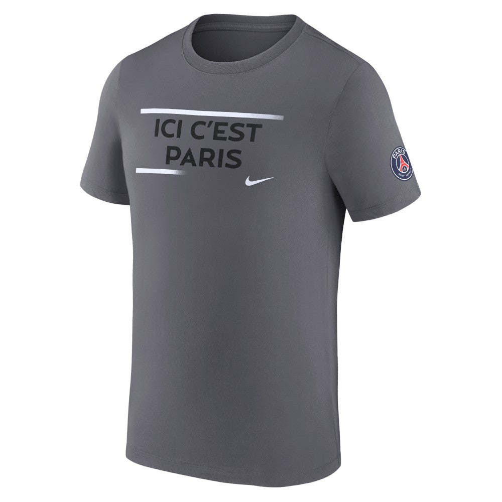 Paris Saint-Germain Verbiage T-Shirt Gray - Nike
