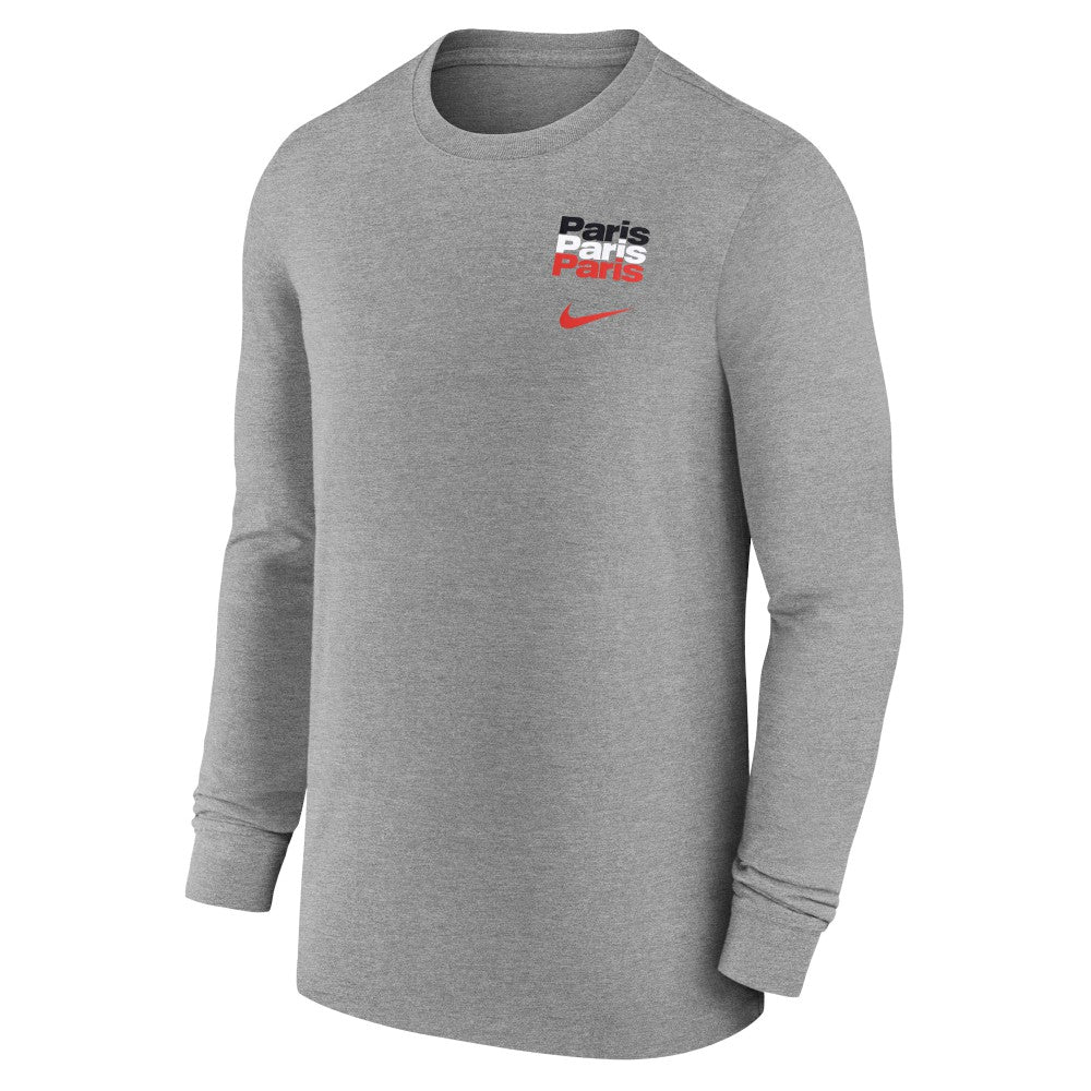Paris Saint-Germain Legend Long Sleeve T-Shirt Heather Gray - Nike