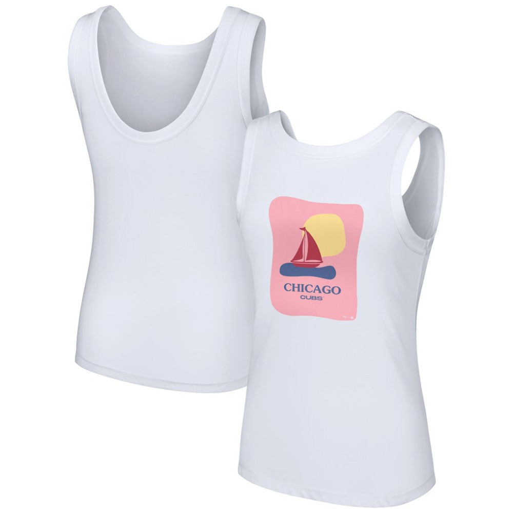 Chicago Cubs Lusso Style Women's Lindy Tank Top | MLB Online