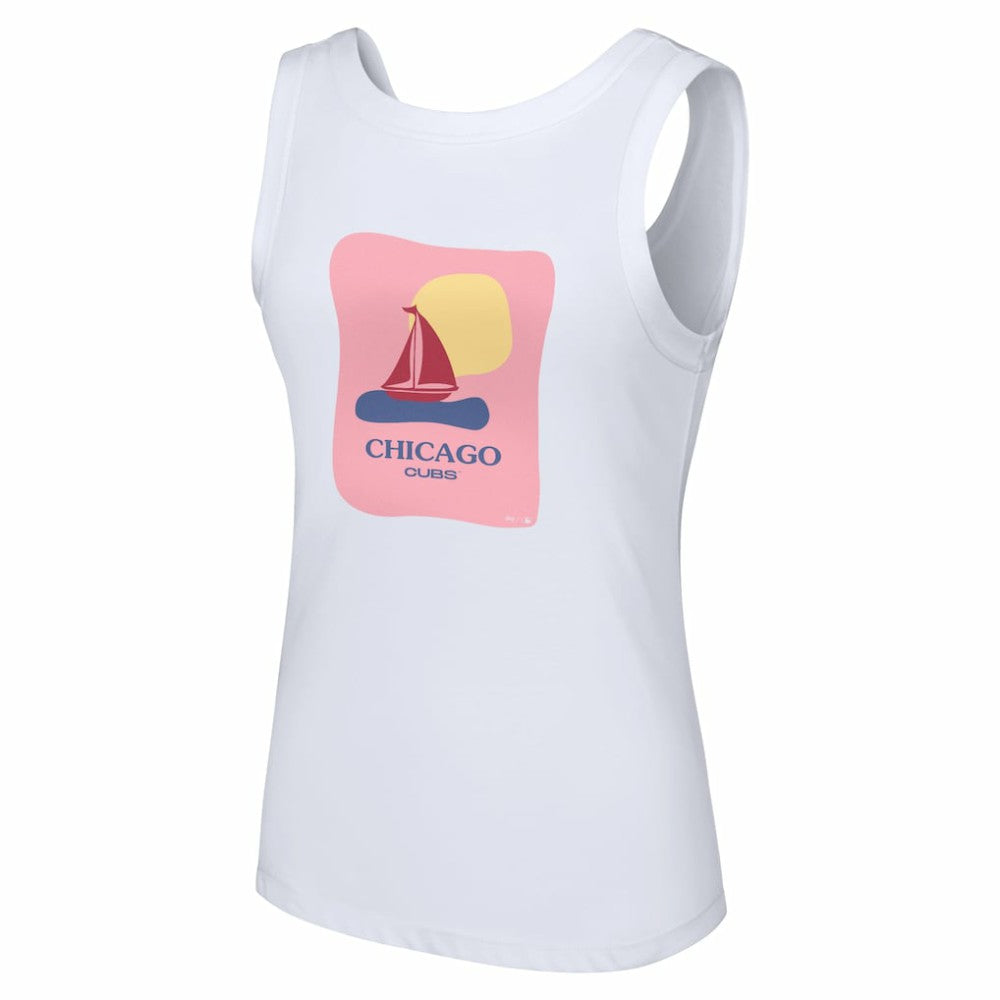 Chicago Cubs Lusso Style Women's Lindy Tank Top | MLB Online
