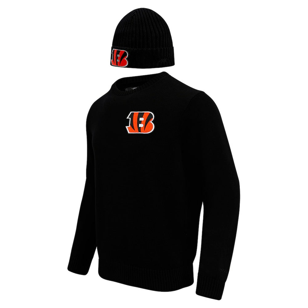 Cincinnati Bengals  Pro Standard Crewneck Pullover Sweater & Cuffed Knit Hat Box Gift Set