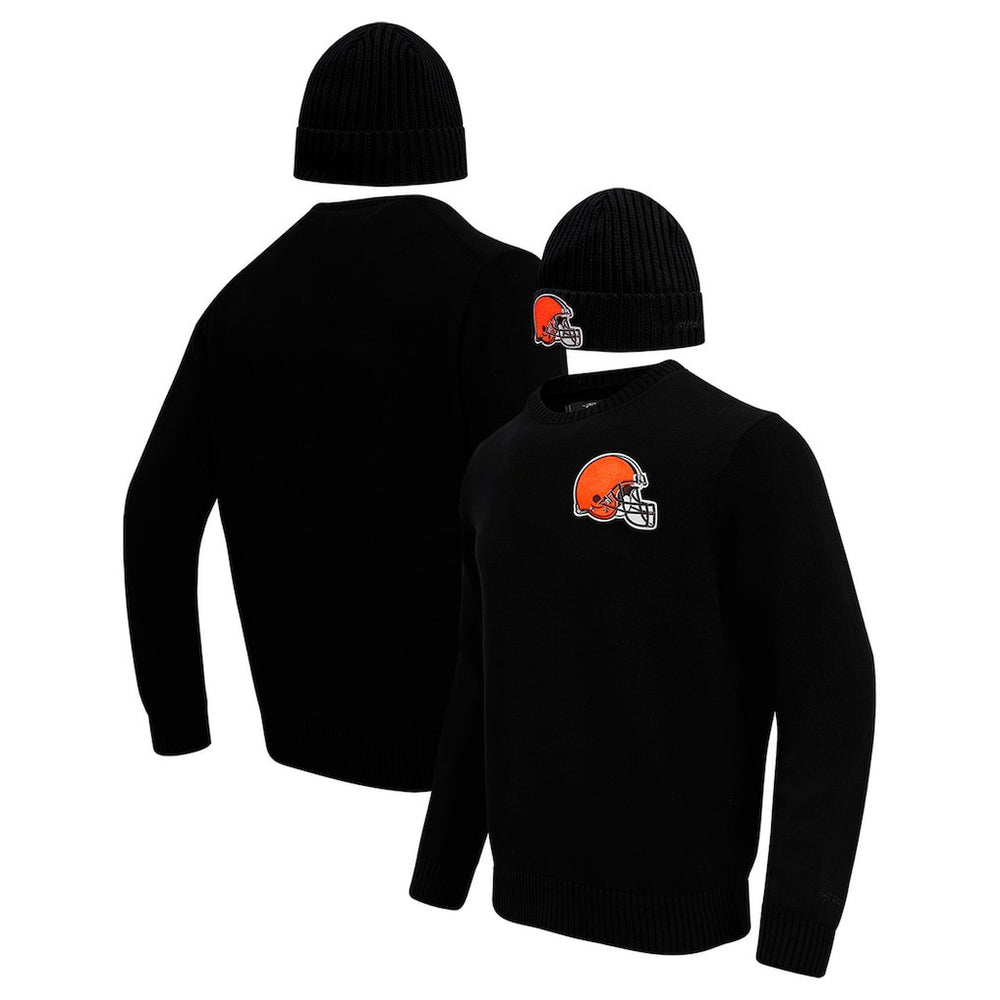 Cleveland Browns  Pro Standard Crewneck Pullover Sweater & Cuffed Knit Hat Box Gift Set