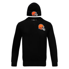 Cleveland Browns  Pro Standard Crewneck Pullover Sweater & Cuffed Knit Hat Box Gift Set