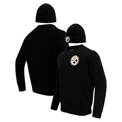 Pittsburgh Steelers  Pro Standard Crewneck Pullover Sweater & Cuffed Knit Hat Box Gift Set