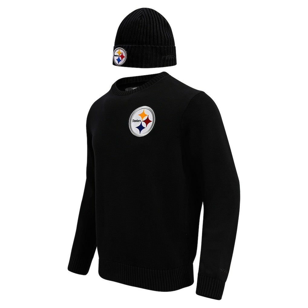 Pittsburgh Steelers  Pro Standard Crewneck Pullover Sweater & Cuffed Knit Hat Box Gift Set