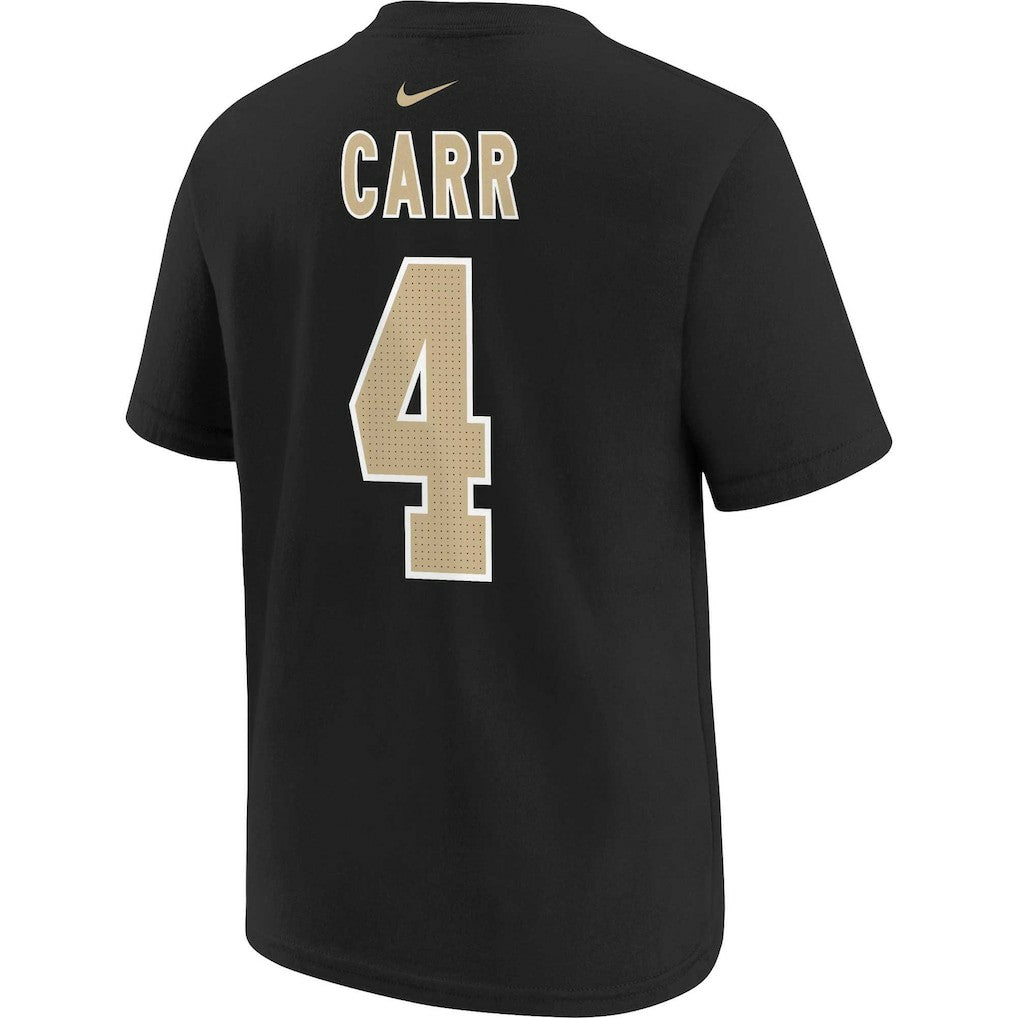 New Orleans Saints Nike Derek Carr  Youth Player Name & Number T-Shirt
