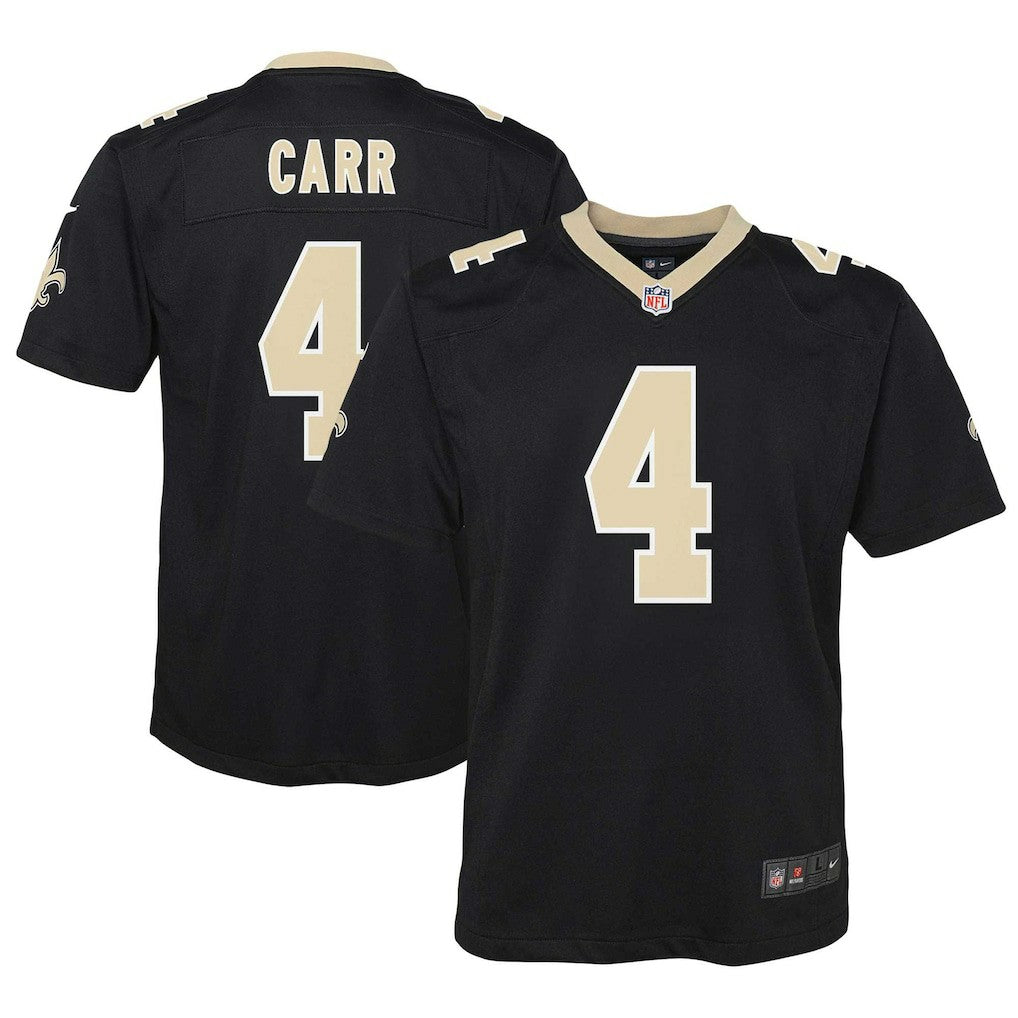 New Orleans Saints Nike Derek Carr  Youth Game Jersey
