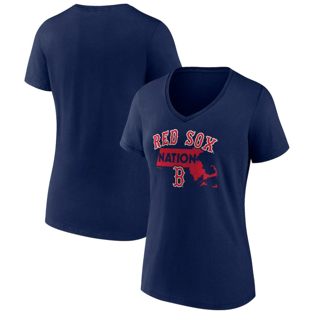 Boston Red Sox Women's Hometown Nation V-Neck T-Shirt | MLB Outlet