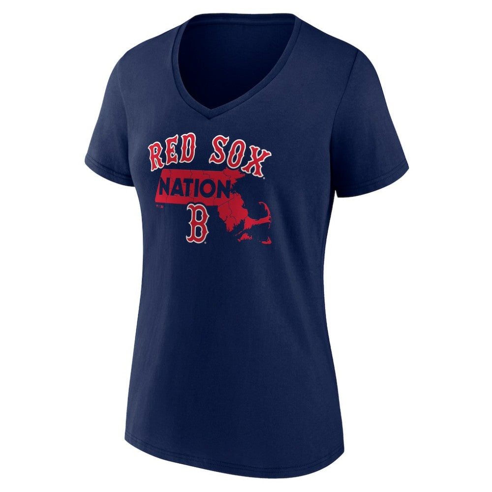 Boston Red Sox Women's Hometown Nation V-Neck T-Shirt | MLB Outlet
