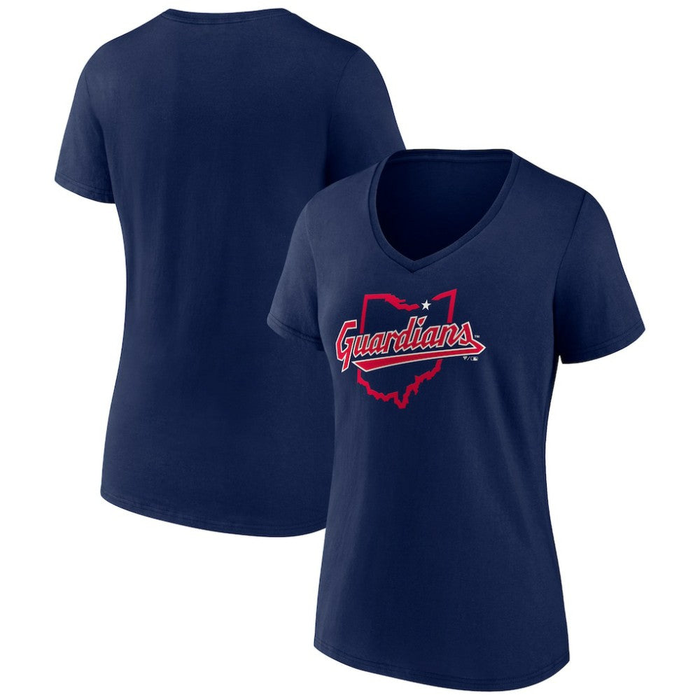 Cleveland Guardians Women's Hometown State Guard V-Neck T-Shirt | MLB Shop