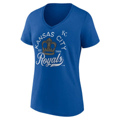 Kansas City Royals Women's Hometown Retro Crown V-Neck T-Shirt | MLB Discount