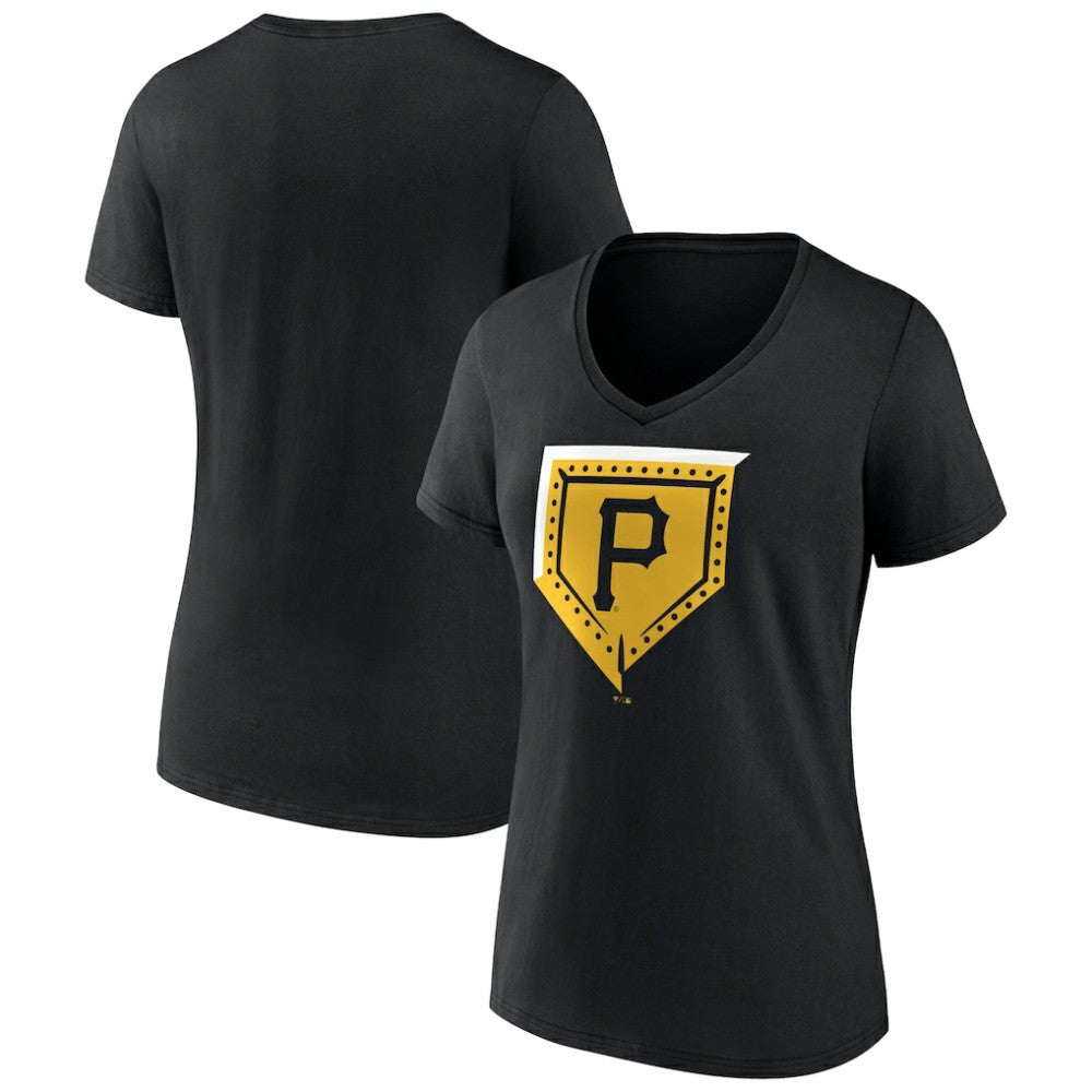 Pittsburgh Pirates Women's Hometown Steel Plate V-Neck T-Shirt | MLB Online