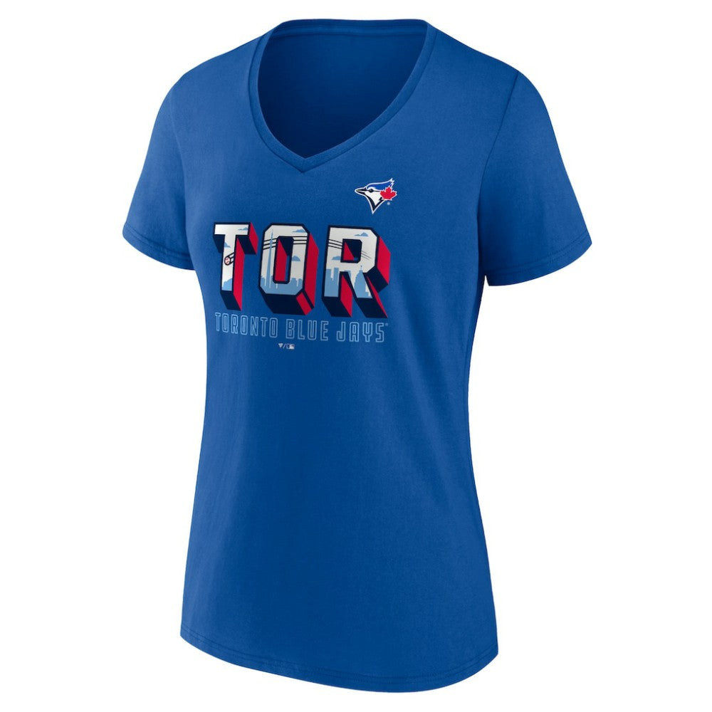 Toronto Blue Jays Women's Hometown In The 416 V-Neck T-Shirt | MLB For sale