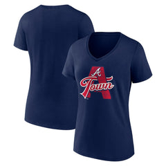 Atlanta Braves Women's Hometown A Town Map V-Neck T-Shirt | MLB Near me