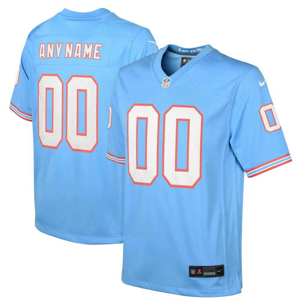 Tennessee Titans Nike Youth Oilers Throwback Custom Game Jersey