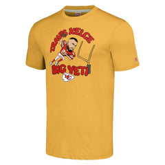 Kansas City Chiefs  Travis Kelce  Homage Unisex Caricature Player Tri-Blend T-Shirt
