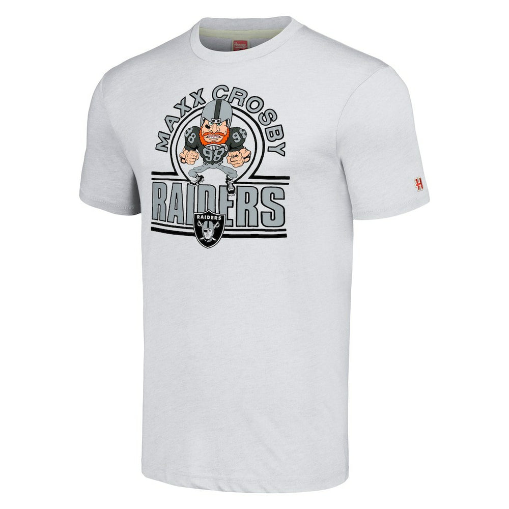 Las Vegas Raiders  Maxx Crosby  Homage Unisex Caricature Player Tri-Blend T-Shirt