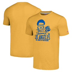 Los Angeles Rams  Eric Dickerson  Homage Unisex Caricature Retired Player Tri-Blend T-Shirt