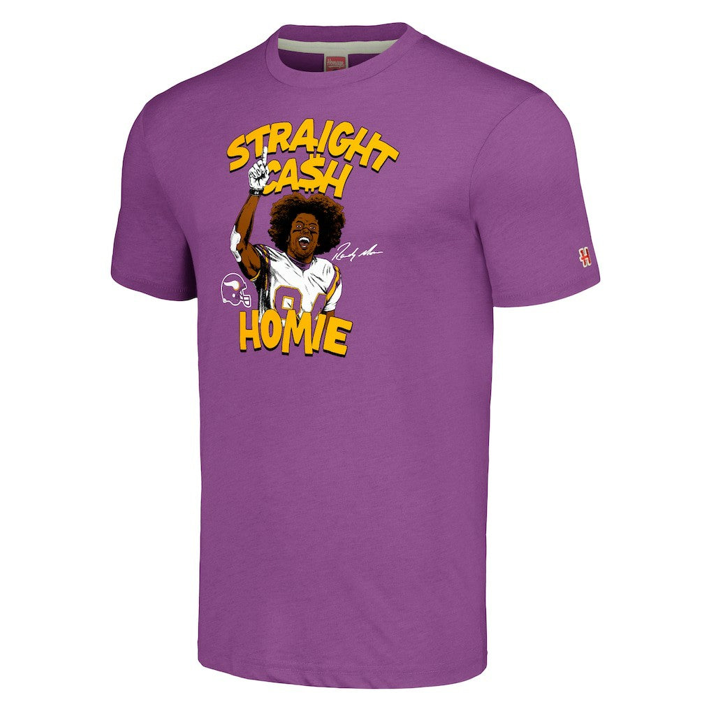 Minnesota Vikings  Randy Moss  Unisex Homage Caricature Retired Player Tri-Blend T-Shirt