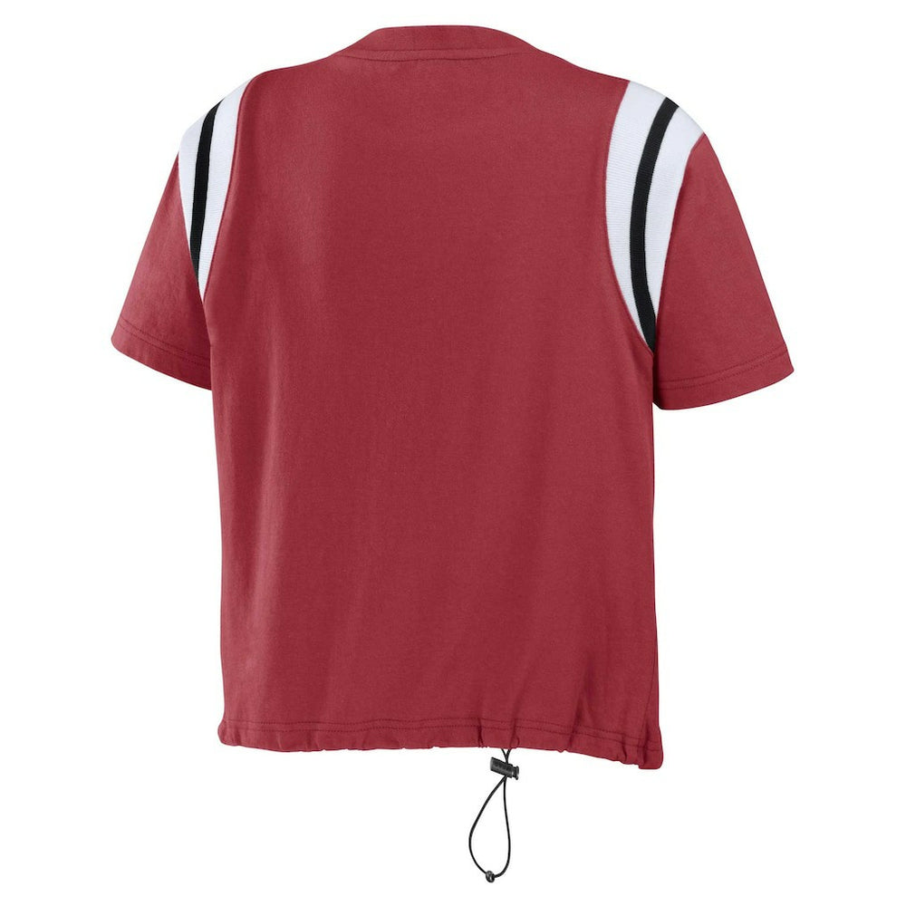 Arizona Cardinals  WEAR by Erin Andrews Women's Cinched Colorblock T-Shirt