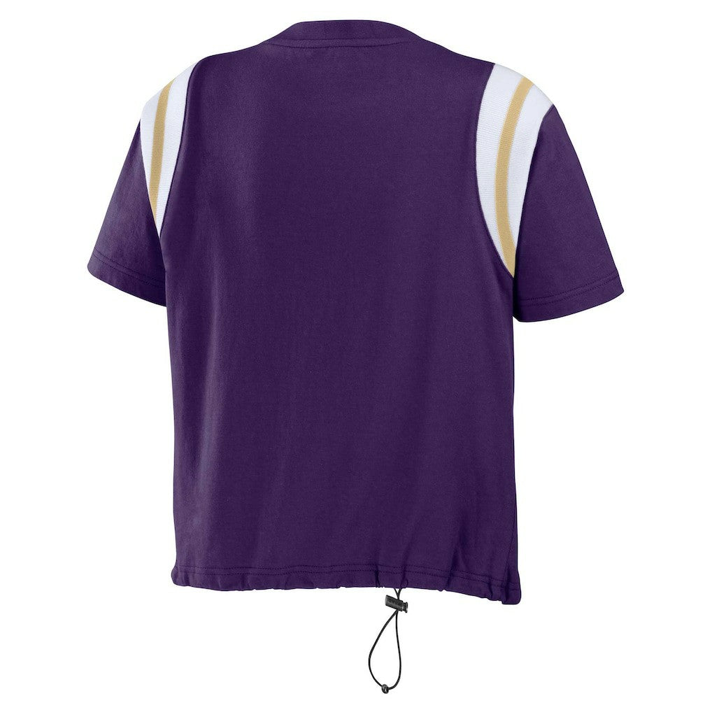 Baltimore Ravens  WEAR by Erin Andrews Women's Cinched Colorblock T-Shirt