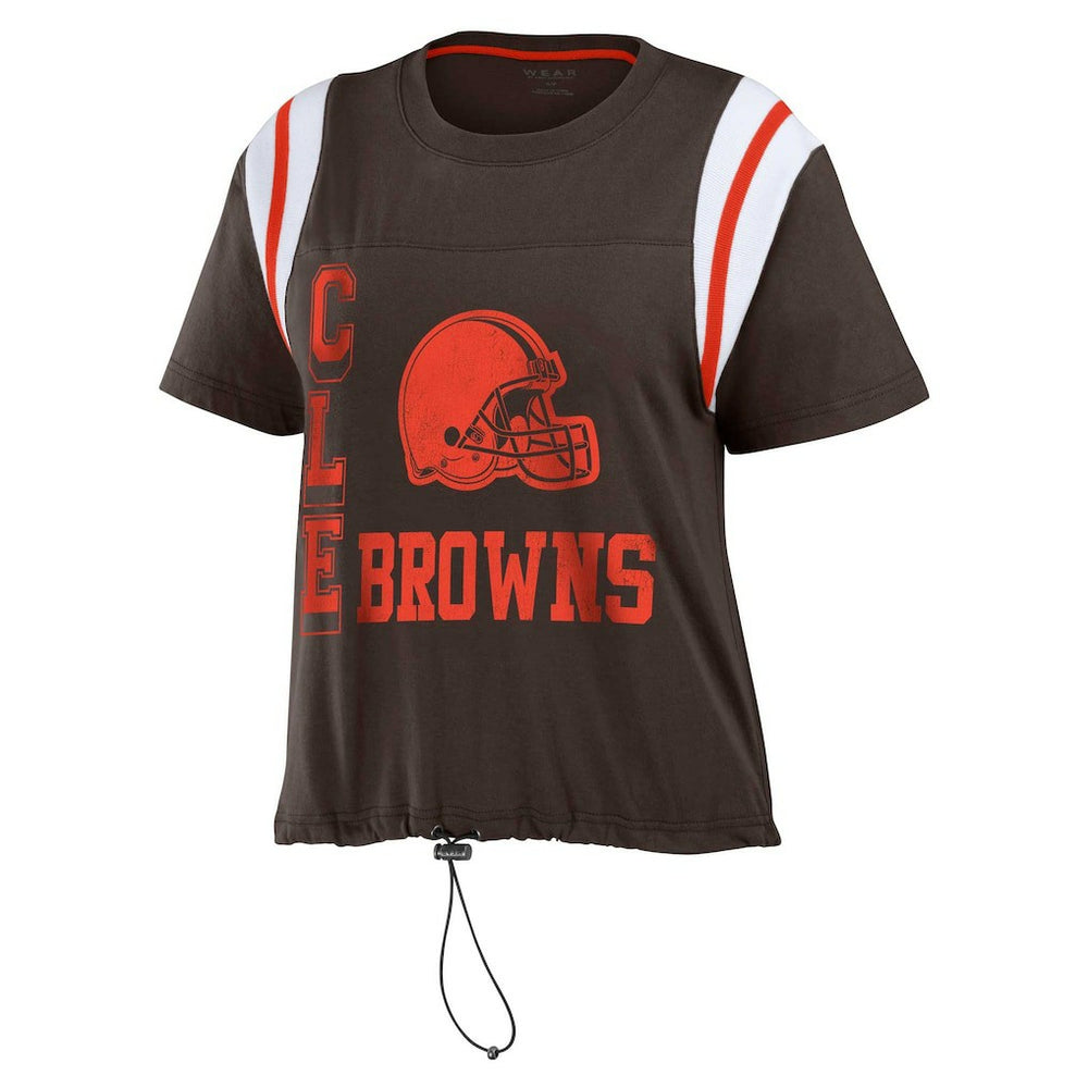 Cleveland Browns  WEAR by Erin Andrews Women's Cinched Colorblock T-Shirt