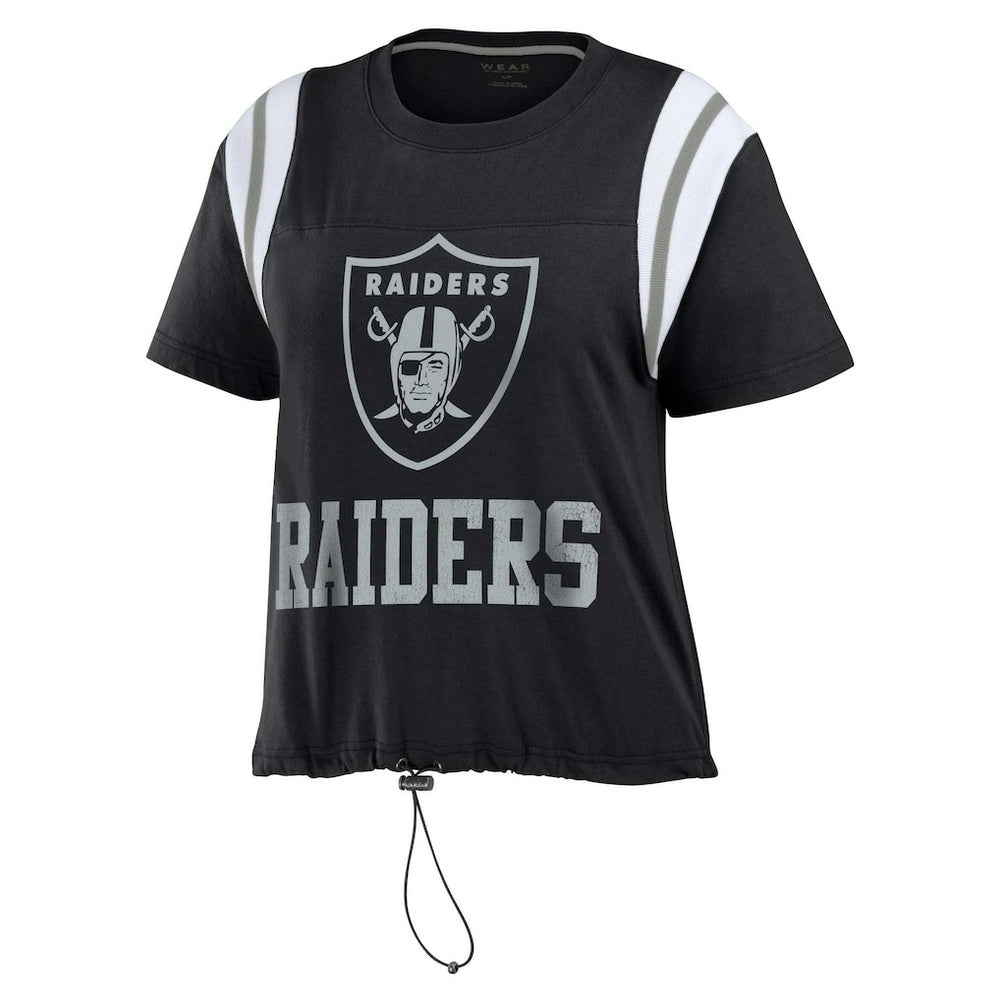 Las Vegas Raiders  WEAR by Erin Andrews Women's Cinched Colorblock T-Shirt