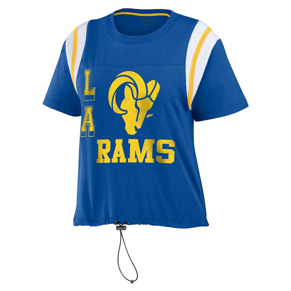 Los Angeles Rams  WEAR by Erin Andrews Women's Cinched Colorblock T-Shirt