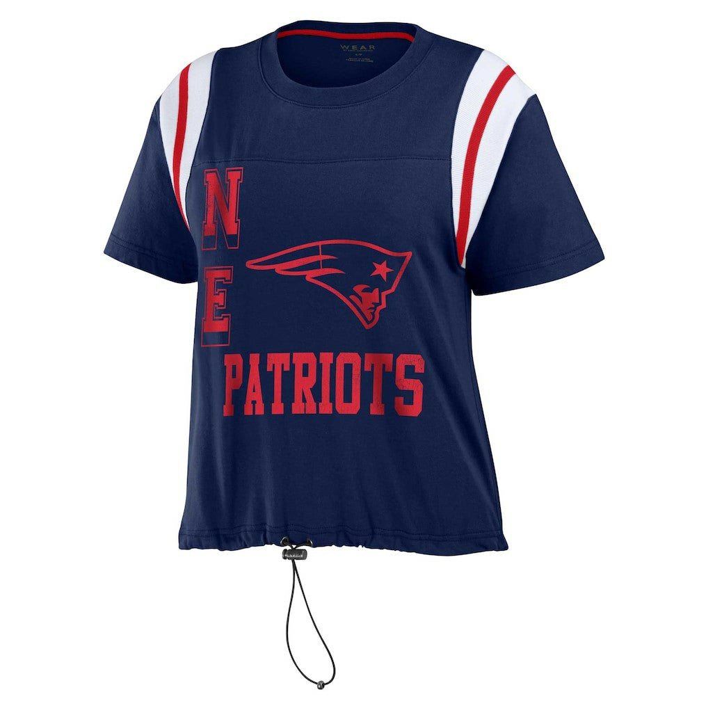 New England Patriots  WEAR by Erin Andrews Women's Cinched Colorblock T-Shirt