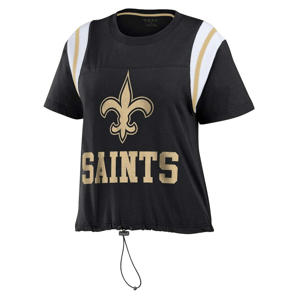 New Orleans Saints  WEAR by Erin Andrews Women's Cinched Colorblock T-Shirt