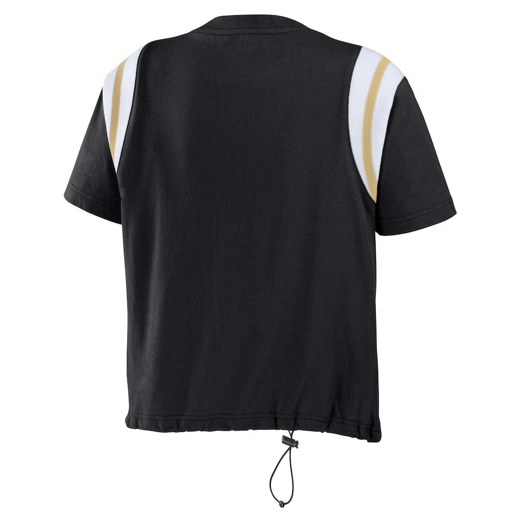 New Orleans Saints  WEAR by Erin Andrews Women's Cinched Colorblock T-Shirt