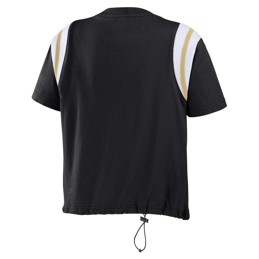 New Orleans Saints  WEAR by Erin Andrews Women's Cinched Colorblock T-Shirt