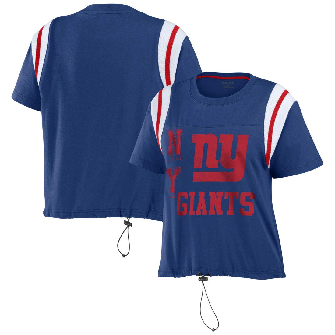 New York Giants  WEAR by Erin Andrews Women's Cinched Colorblock T-Shirt