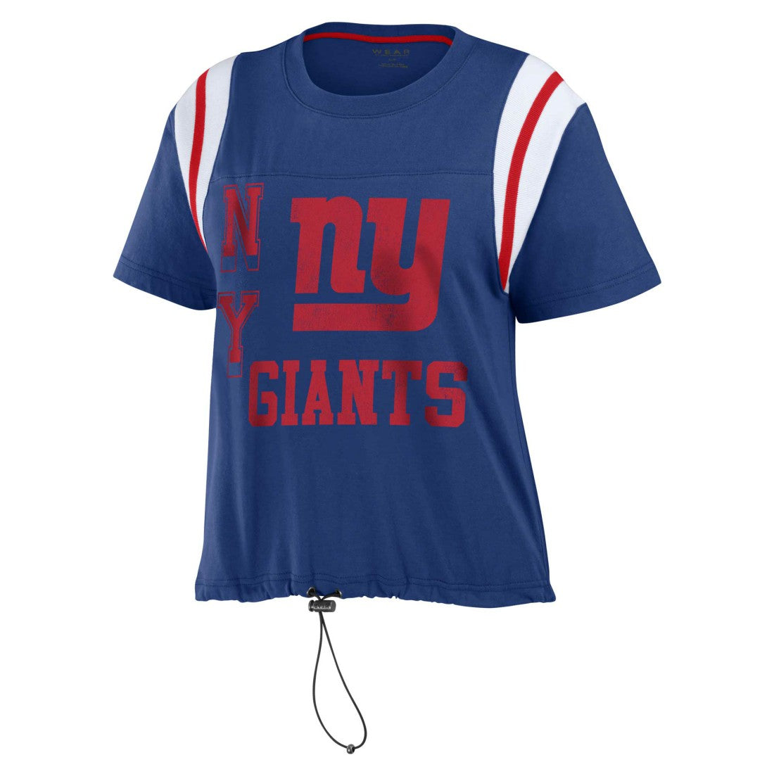 New York Giants  WEAR by Erin Andrews Women's Cinched Colorblock T-Shirt