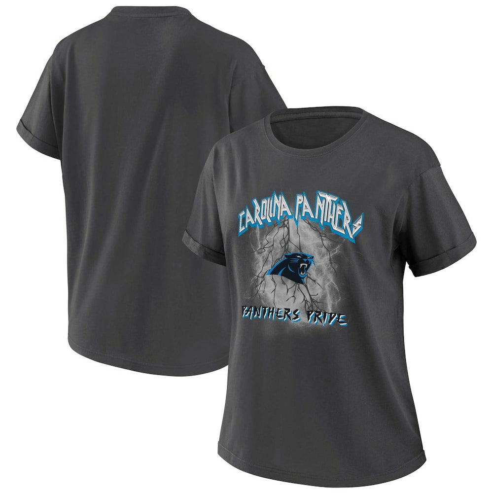 Carolina Panthers  WEAR by Erin Andrews Women's Boyfriend T-Shirt