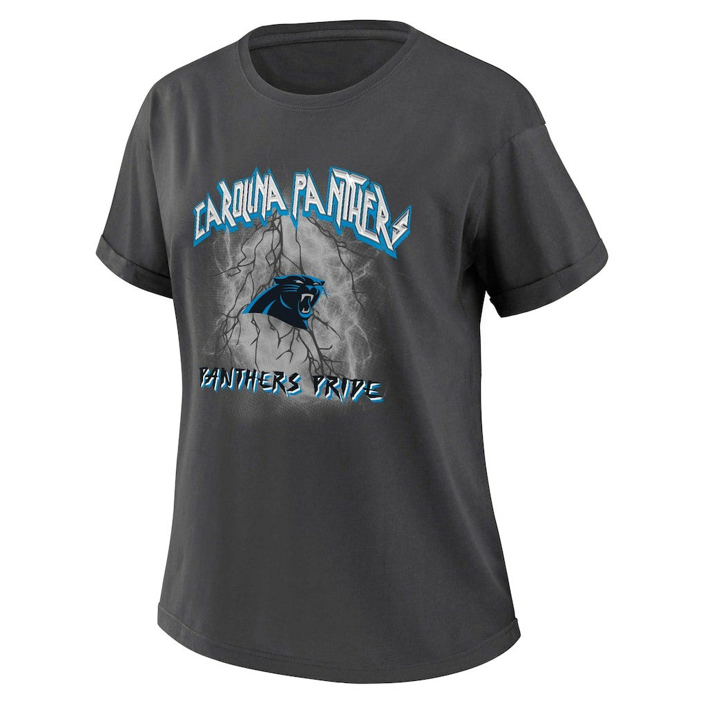 Carolina Panthers  WEAR by Erin Andrews Women's Boyfriend T-Shirt