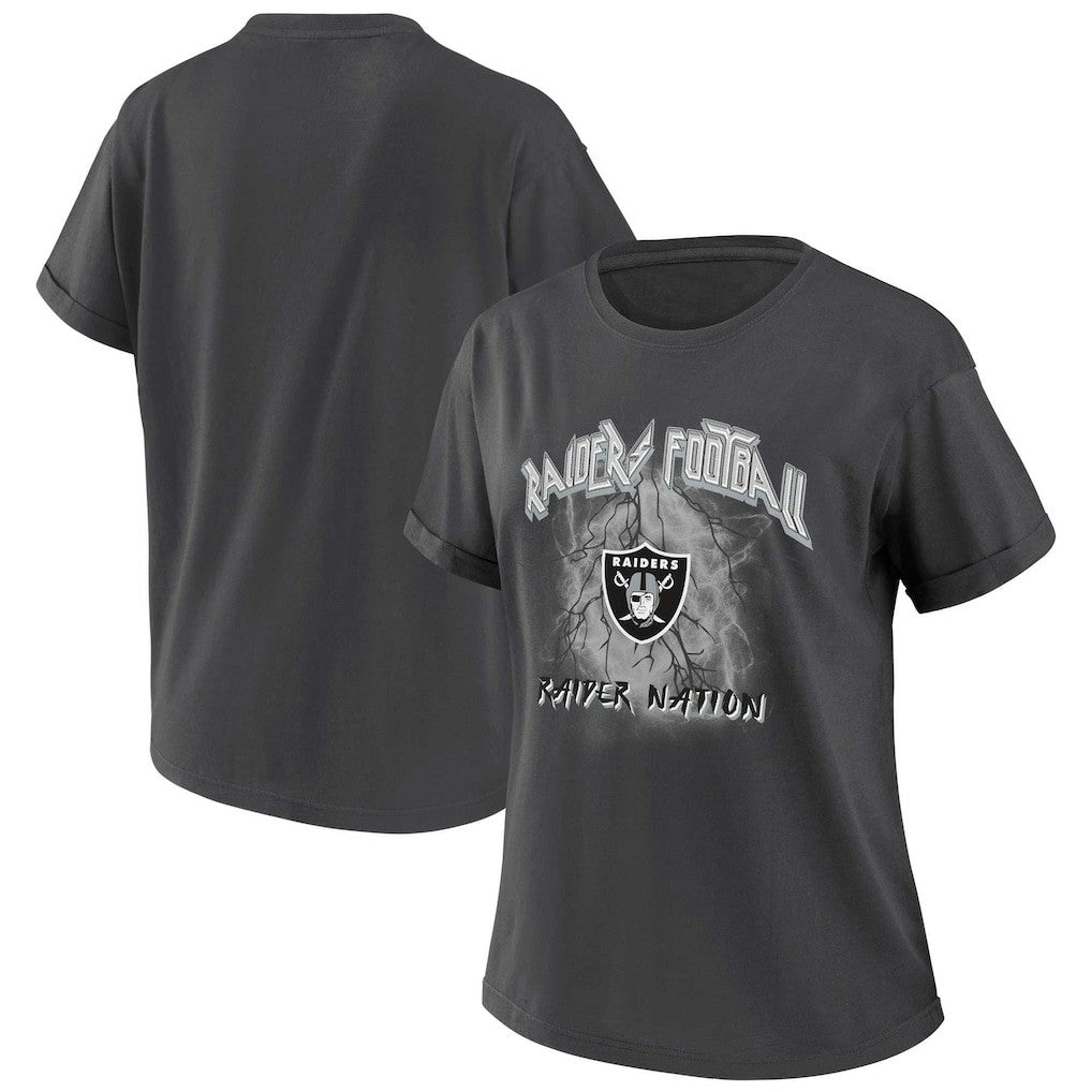 Las Vegas Raiders  WEAR by Erin Andrews Women's Boyfriend T-Shirt