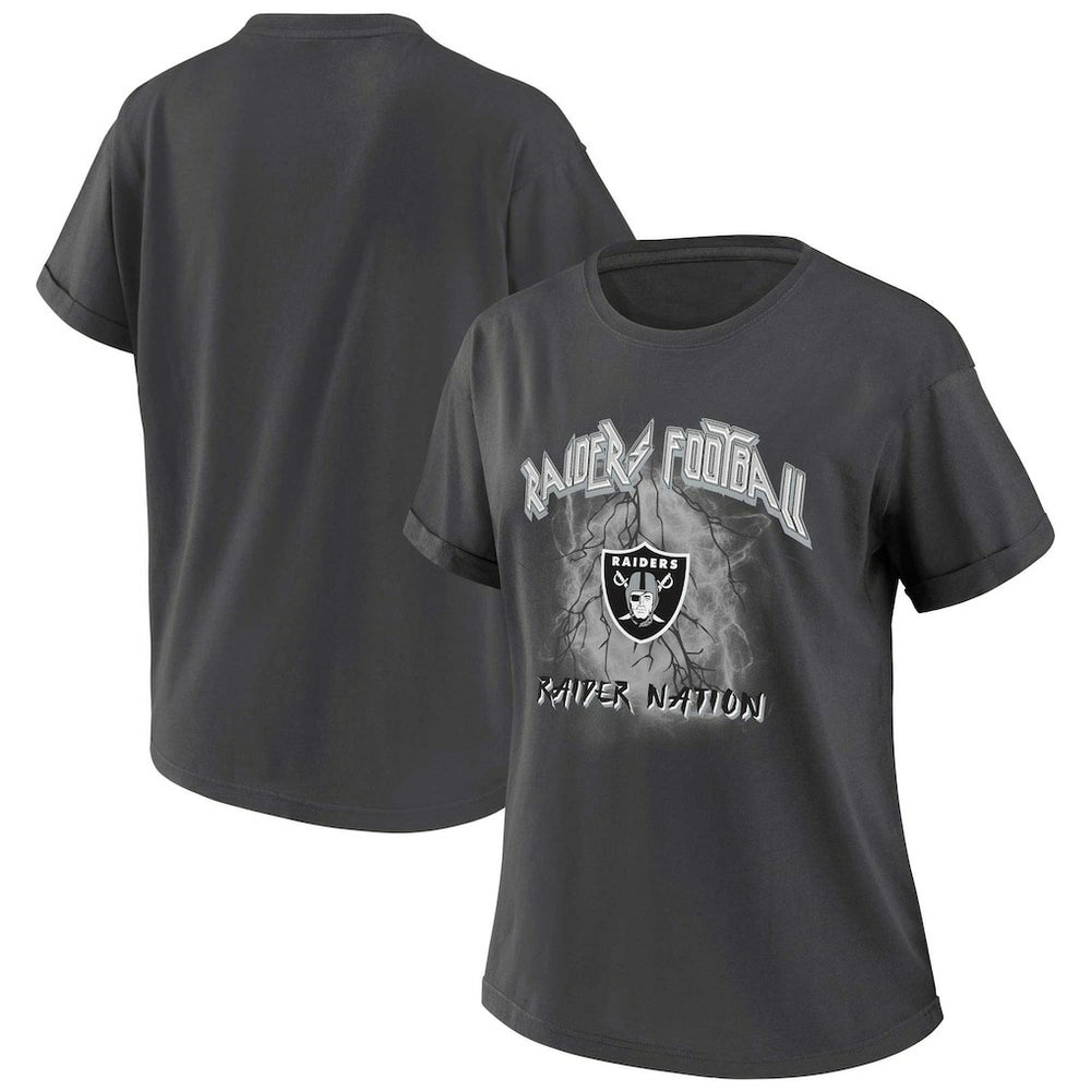 Las Vegas Raiders  WEAR by Erin Andrews Women's Boyfriend T-Shirt