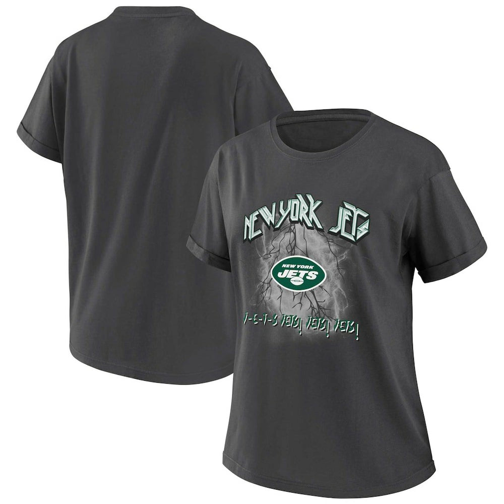 New York Jets  WEAR by Erin Andrews Women's Boyfriend T-Shirt