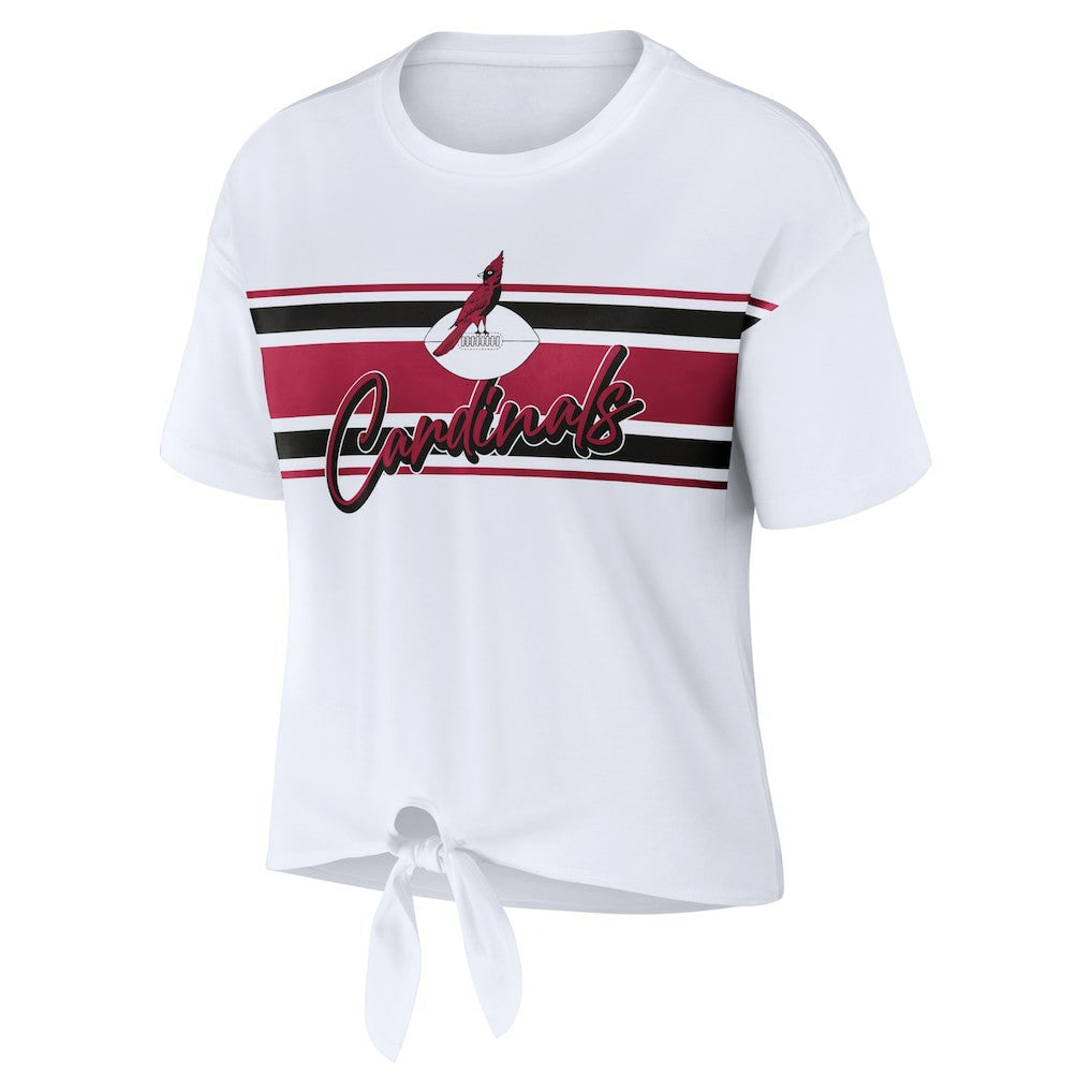 Arizona Cardinals  WEAR by Erin Andrews Women's Front Tie Retro T-Shirt