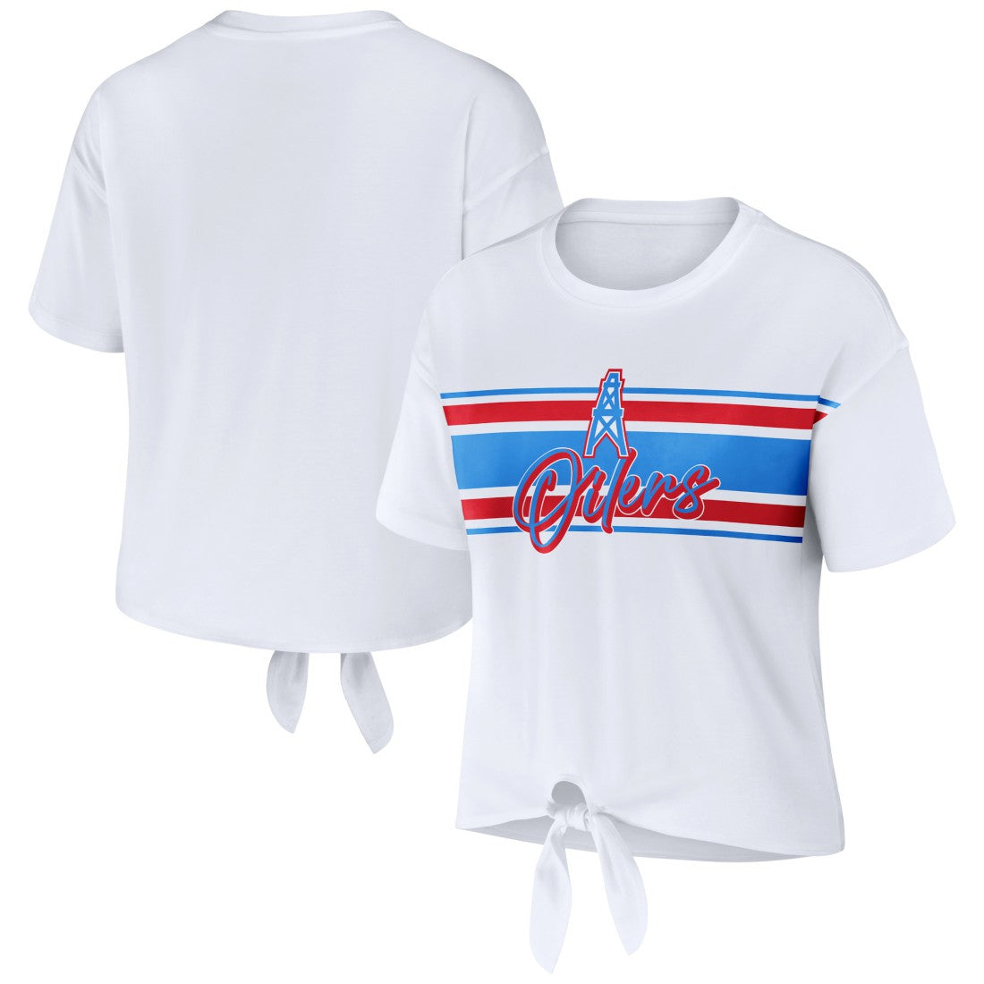 Tennessee Titans  WEAR by Erin Andrews Women's Front Tie Retro T-Shirt