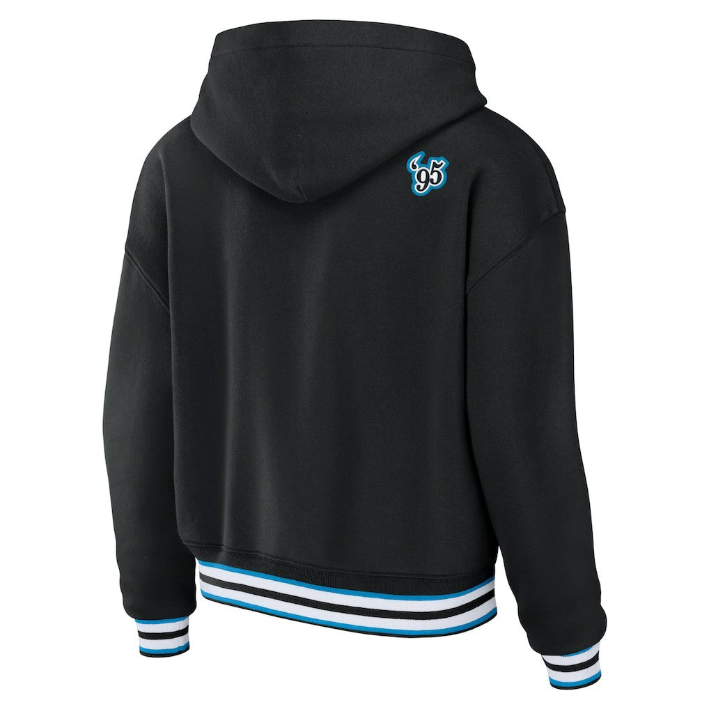 Carolina Panthers  WEAR by Erin Andrews Women's Lace-Up Pullover Hoodie