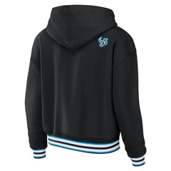 Carolina Panthers  WEAR by Erin Andrews Women's Lace-Up Pullover Hoodie